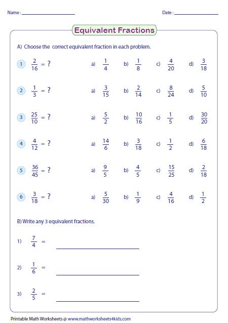 5th grade > ccss 5th grade math > equivalent fractions. Identifying Equivalent Fractions | Equivalent fractions ...