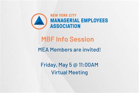 Mbf Info Session Nyc Mea Nyc Managerial Employees Association The