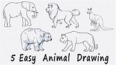 How To Draw Wild Animals For Kids