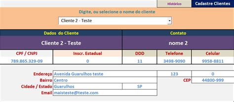 Planilha De Cadastro De Clientes Tudo Excel