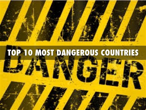 Top 10 Most Dangerous Countries By Evan Ingram