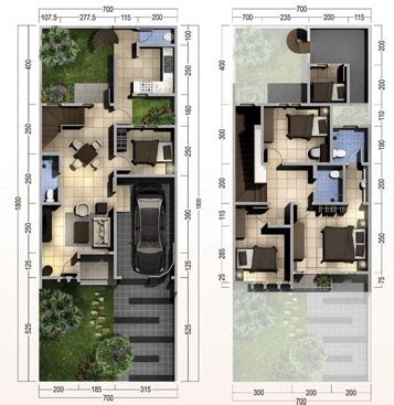 Koleksi gambar desain denah rumah lebar 8 meter dengan panjang tanah bervariasi. Populer 21+ Desain Rumah 7x18 1 Lantai