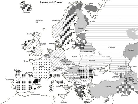 Linguistic Maps Of Europe Languages Of Europe