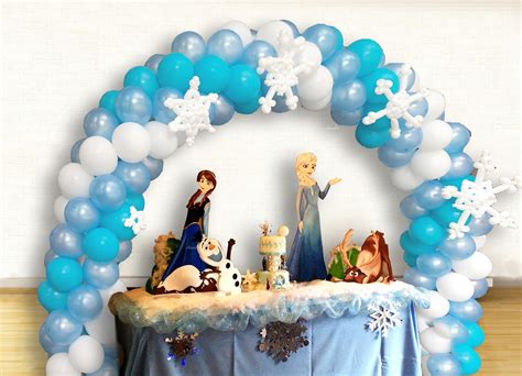 Get the tutorial at at home in love. Elsa Frozen Birthday theme balloon decoration at home for ...