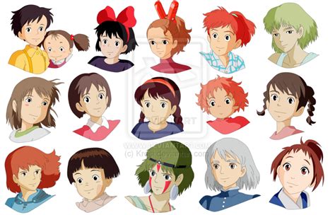 Girls Studio Ghibli By Krosi On Deviantart Studio Ghibli Fanart