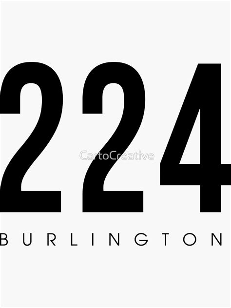 Burlington Il 224 Area Code Design Sticker By Cartocreative