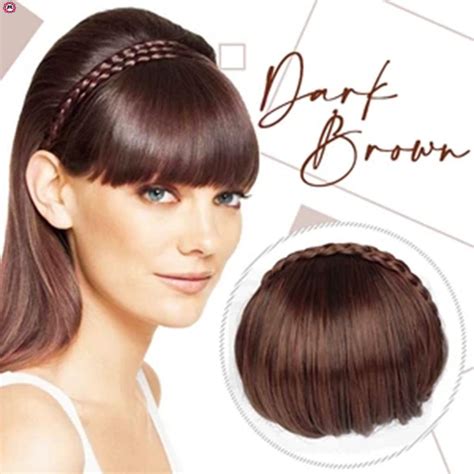 Braid Hairband Synthetic Bangs Heat Resistant Bangs Hair Extensions For