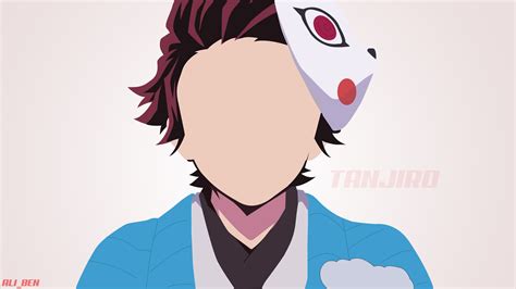 Demon Slayer Tanjirou Kamado With A Mask With Background Of Pink Hd