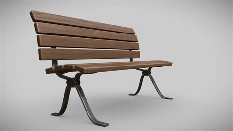 park bench 3d model by wlodarski3d [8cbea15] sketchfab