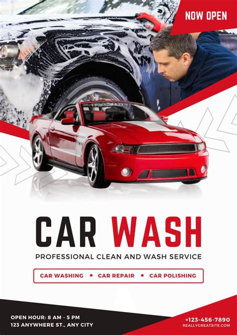 Free Printable Customizable Car Wash Poster Templates Canva