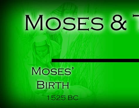 Moses And The Exodus Timeline
