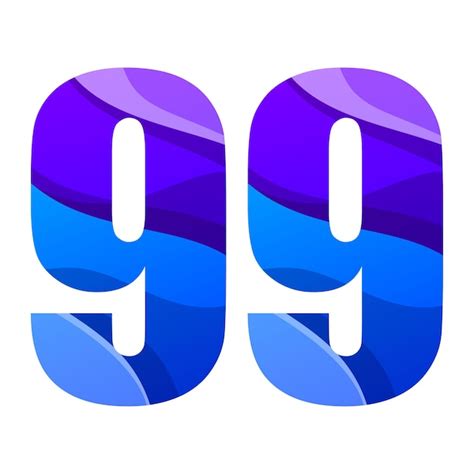 Premium Vector Number 99 Colorful Logo Design