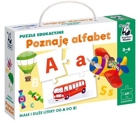 Kapitan Nauka puzzle edukacyjne Poznaję alfabet Kapitan Nauka