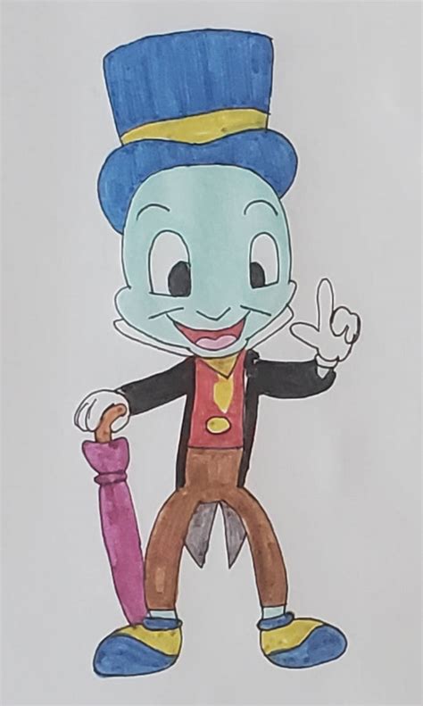 My Jiminy Cricket Drawing By Disneyfangirly On Deviantart