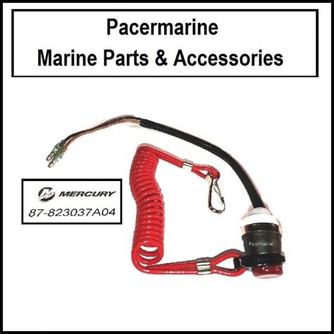 mercury mariner emergency stop switch safety lanyard unit pacermarine