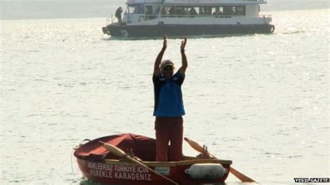 Turkey Man Rows For Three Months In Nuclear Protest Bbc News