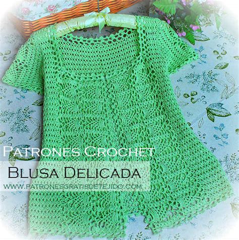 Blusa Delicada Para Tejer Con Ganchillo Patrones Y Moldes Crochet Y