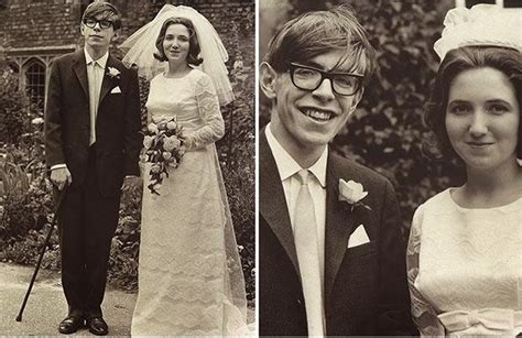 stephen hawking with his first wife jane wilde on their wedding day 14 july 1965