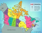 Canada map with provinces. All territories are selectable. Vector Stock ...