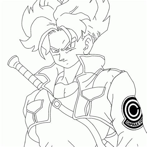 Let them now interact with goku and other characters along with a riot of colors. Coloring Pages Of Trunks In Dbz - Coloring Home