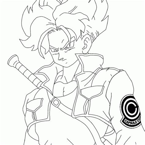 Dragon ball z coloring pages vegeta and goku. Coloring Pages Of Trunks In Dbz - Coloring Home