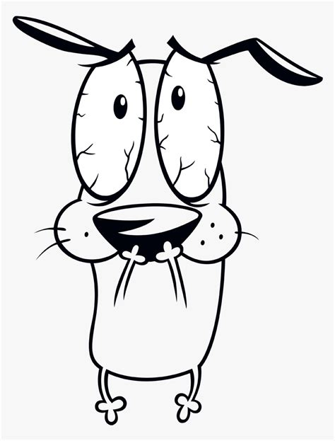 Courage The Cowardly Dog Drawing Scared Hd Png Download Kindpng