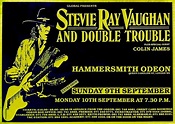 Stevie Ray Vaughan and Double Trouble – Huge 1990 UK Concert Poster