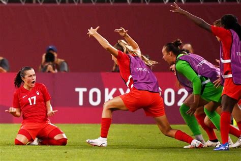 Canada Womens Soccer Team Stun The United States To Reach Olympic