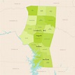 NC Iredell County Vector Map Green Digital Art by Frank Ramspott - Fine ...