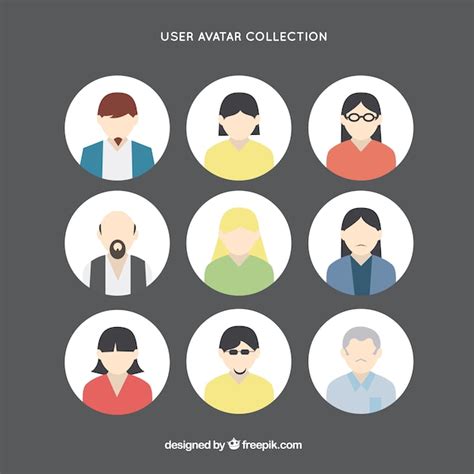 Premium Vector Collection Of Flat User Avatar