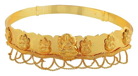 Buy UG PRODUCTS Gold Plated Lakshmi Waist Belt Temple Jewellery Hip