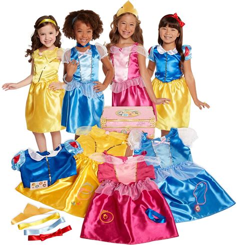 Princess Dress Up Trunk For Girls Princess Costume Dress Jewelry