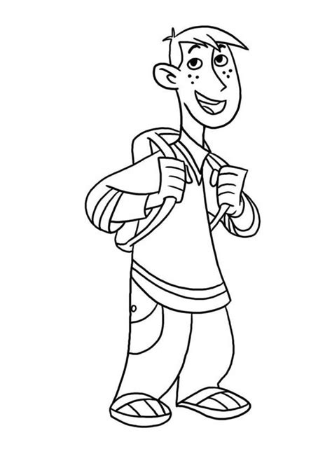 Ron Stopabble Is Going To School In Kim Possible Coloring Pages Bulk