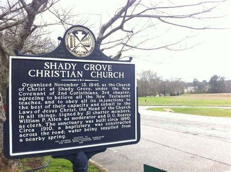 Shady Grove Christian Church Historic Markers
