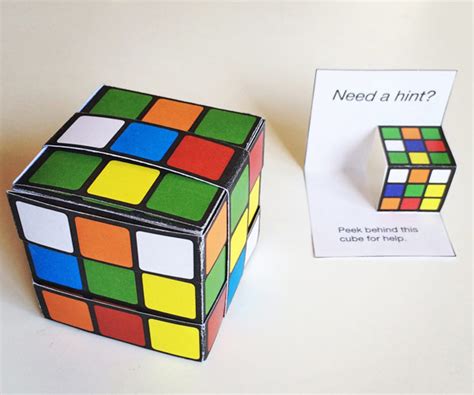 Printable Easy Paper Rubiks Cube Diy Template To Download