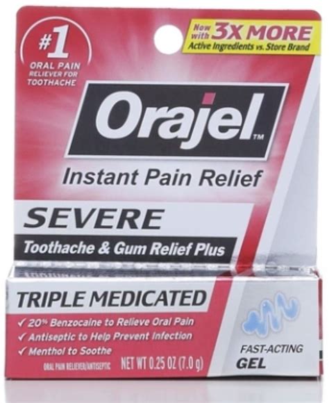 All departments audible books & originals alexa skills amazon devices amazon pharmacy amazon warehouse appliances apps & games arts, crafts. Orajel Maximum Strength Cooling Gel For Severe Toothache 0 ...
