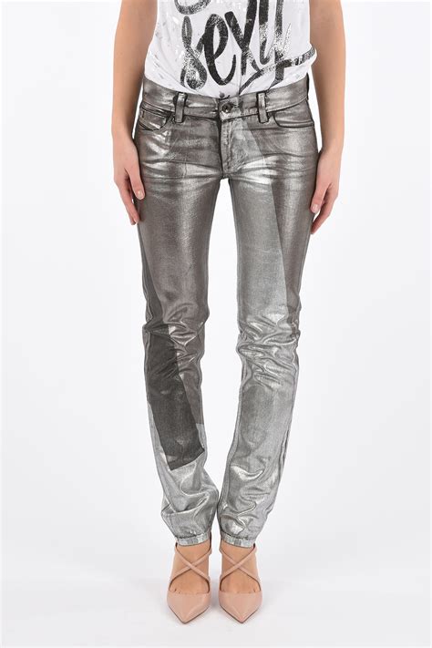Diesel Black Gold Metallic Effect Type 146 Jeans Women Glamood Outlet