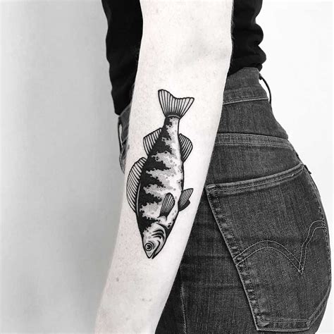 Blackwork Fish Tattoo By Pulled Poltergeist