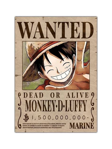 We At ComicSense Xyz Bring You This One Piece Anime Inspired Wanted Poster Of Luffy With The