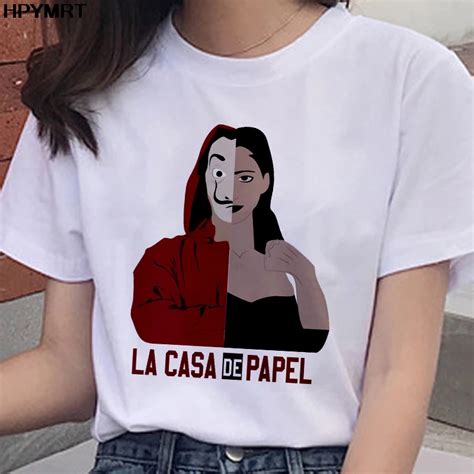 La Casa De Papel Tshirt Money Heist Tees Tv Bella Ciao Women T Shirts