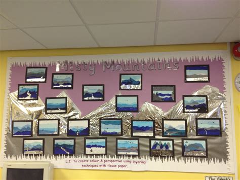 Misty Mountain Display Classroom Displays School Displays Literacy