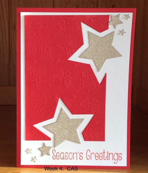 A Red And White Card With Stars On It