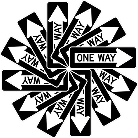 Big Image One Way Sign 2400x2400 Png Download