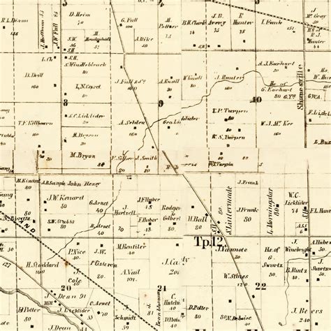 Vintage Map Of Darke County Ohio 1857 By Teds Vintage Art