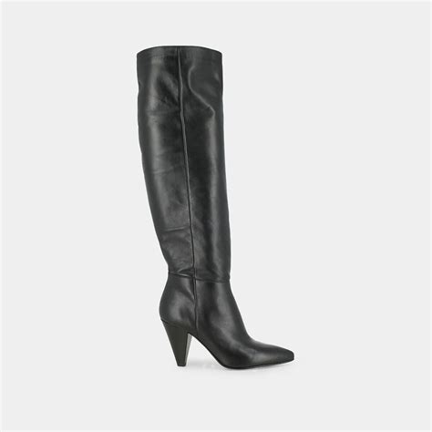 women long black boots jonak with sloping heel