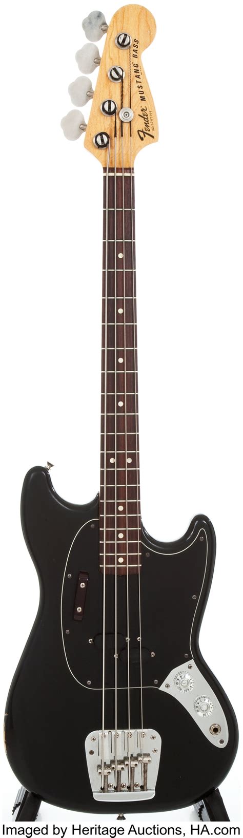 1977 Fender Mustang Bass Black Electric Bass Guitar S707764 Lot