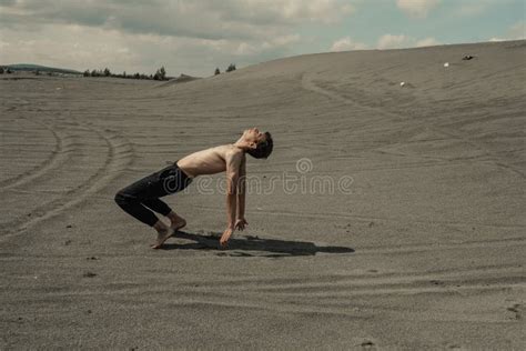 Man Lying Down On Sand In Desert Stock Photo Image Of Outdoor Summer