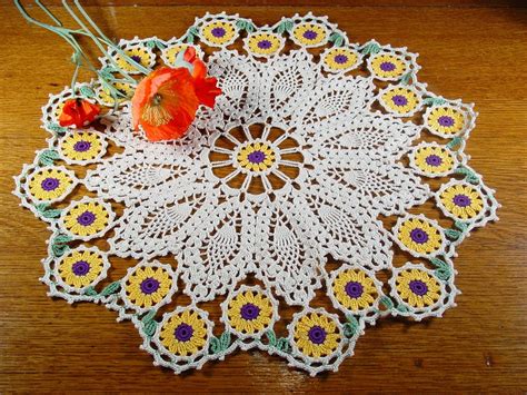 Flower Doily Set Crochet Pattern Pdf
