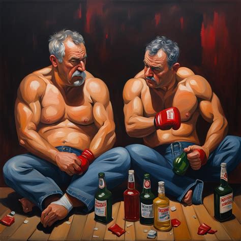 Two Drunken Men Ai Generated Artwork Nightcafe Creator