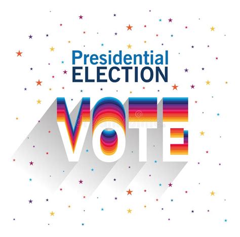 Presidential Election Usa Vote 2020 With Stars Vector Design Stock